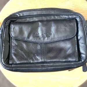 Cheer Soul Genuine Leather Clutch Purse Bag Black NEW C2I